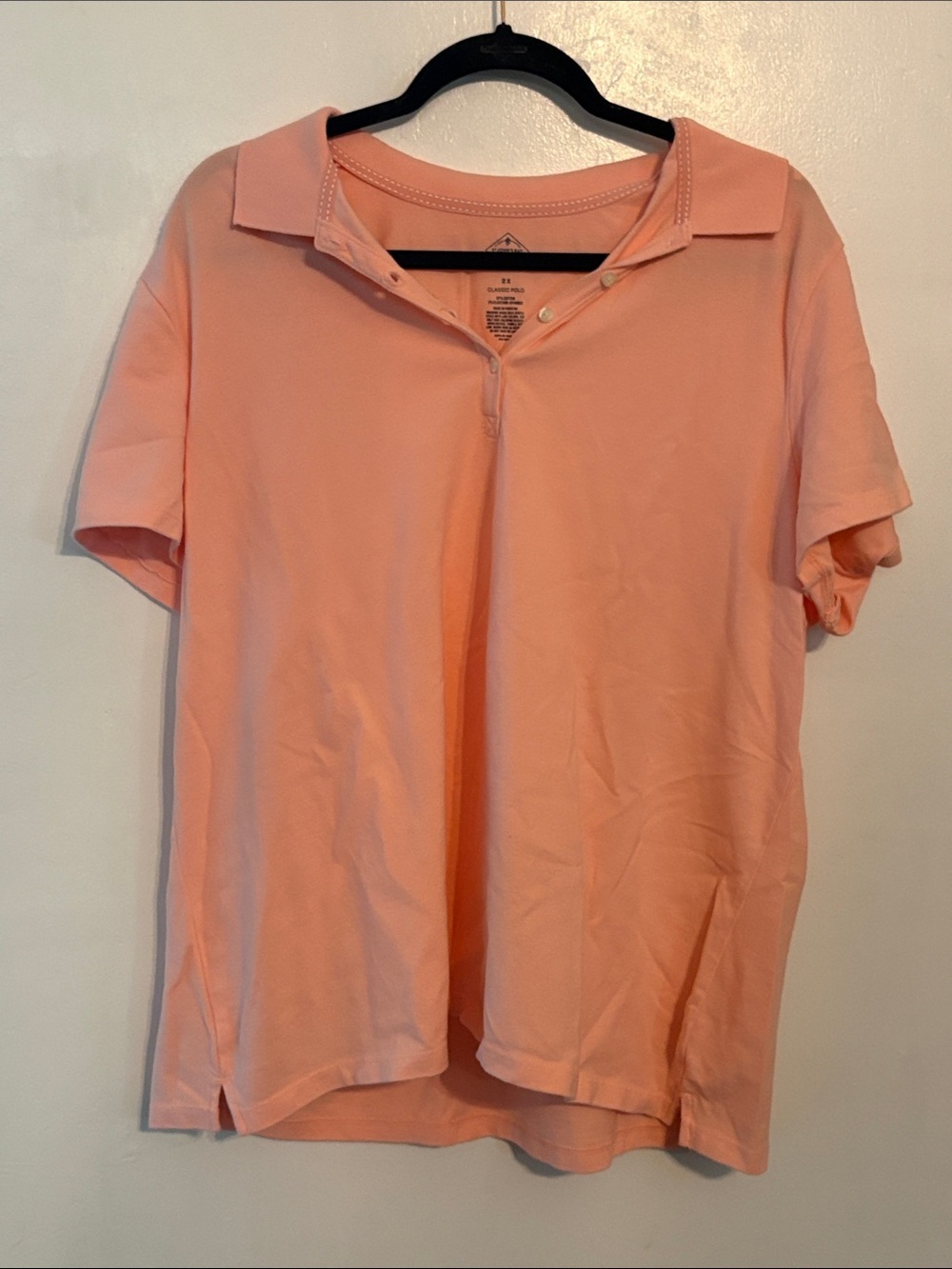 St. John's Bay Peach Short Sleeve Polo Size 2X